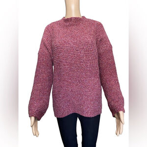 Atmosphere Pink Chunky Knit Wool Blend Oversized Sweater Women’s Size 16